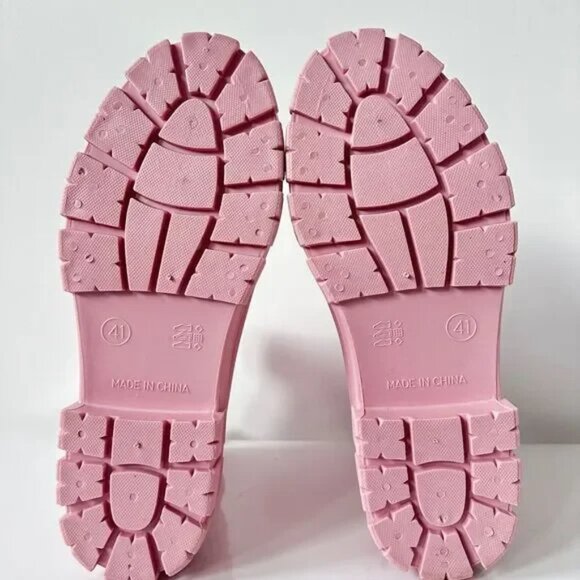 Rain Boots - Light Pink Size 8.5 Chunky Chelsea Boots - Picture 3 of 5